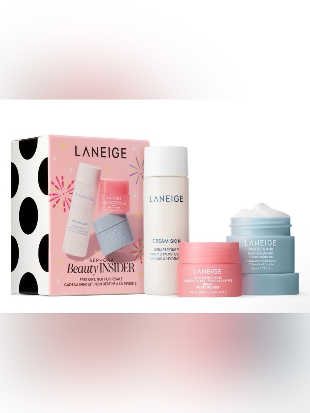 LANEIGE Beauty Insider Set - Mini Toner, Moisturizer and Lip Mask *NIB